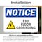 Signmission ESD Floor Grounding Sign With Symbol, 5 in W x Rectangle, Vinyl Decal OS-2PACK-NS-D-35-L-12166 - alternate 5